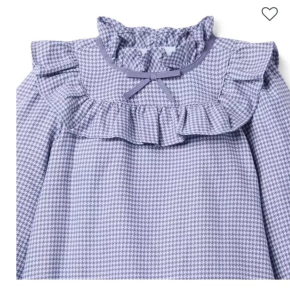 New Janie and Jack Houndstooth Ruffle Collared Dress Size 5 - Picture 2 of 10